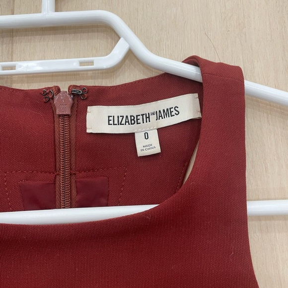 Elizabeth and James Bardot dress- size 0 in crimson - Picture 8 of 12